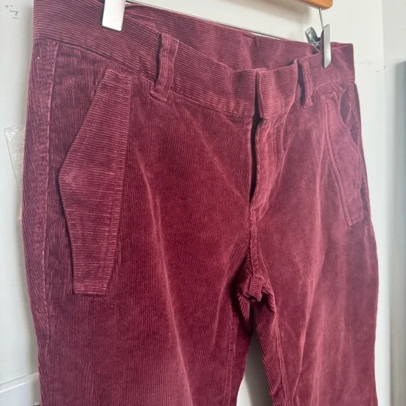 NWT DIESEL Women's Wine Red Corduroy Flare Pants y2k hippy boho 29 - Picture 5 of 10